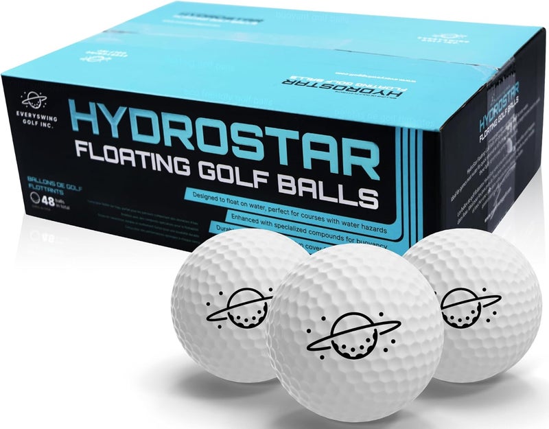 EVERYSWING GOLF HydroStar Floating Golf Balls – Lightweight Golf Balls for Water Hazards & Pool Practice - Golf Balls That Float in Water - Image 1